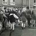 34-249 Coming out of school. All Saints Junior on Long Street Wigston Magna 1960's