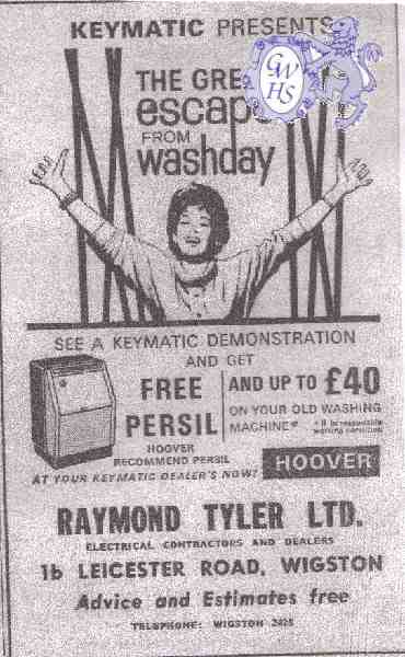 20-061 Raymond Taylor - Electrical Contractor - 16 Leicester Road Wigston  Advert 1964