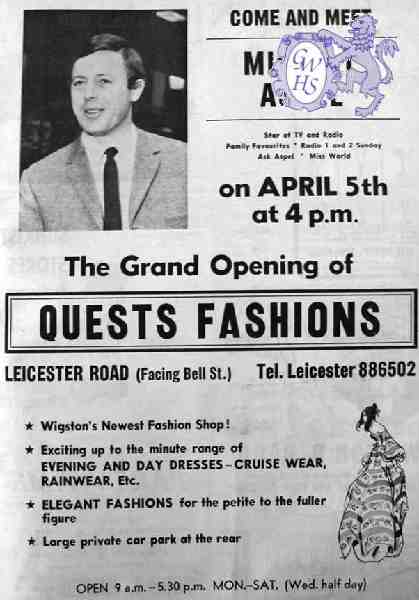 31-298 Advert for Quests Fashions Leicester Road Wigston Magna  1971