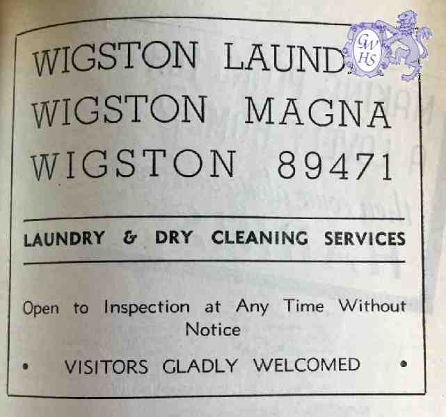 32-389 Wigston Laundry advert from 1936