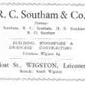 20-045 R C Southam & Co Building Contractors Moat Street Wigston Advert