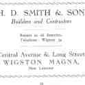 20-054 H D Smith Builder Central Avenue - Long Street Wigston Magan Advert