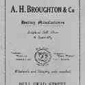 20-059 A H Broughton & Co Silk Hose Manufacturers Bull Head Street Wigston Advert