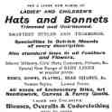 20-087 Hats & Bonnets 18 Bell Street Wigston Magna advert