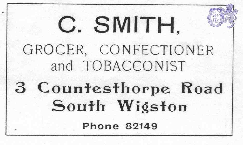 20-037 C Smith Countesthorpe Road South Wigston Advert