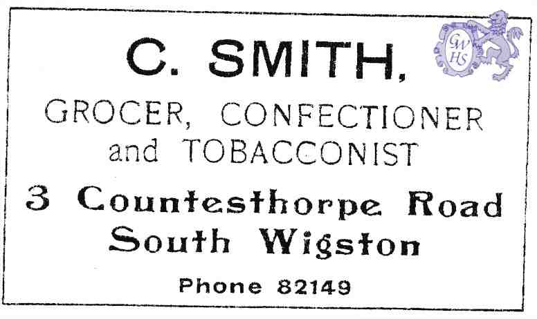 20-152 C Smith Grocer 3 Countesthorpe Road South Wigston