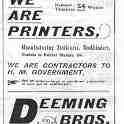 20-030 Deeming Bros Station Street South Wigston Advert