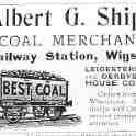 20-082 Albert G Shipp Coal Merchant Railway Station South Wigston advert