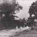 8-9 Aylestone Lane Wigston Magna showing Beech House now gone and the beech tree c 1910