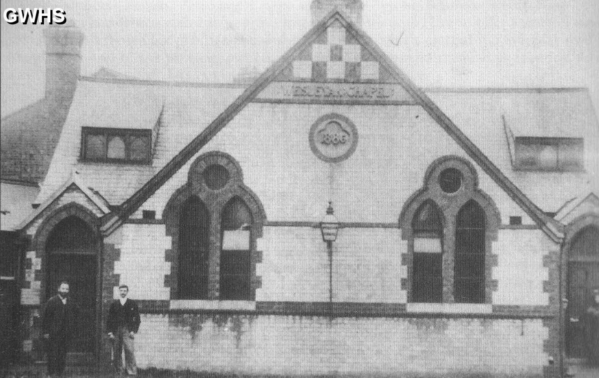 22-034 Wesleyan Chapel Blaby Road South Wigston circa 1895 Mr H Dougherty left and Mr G Dalton