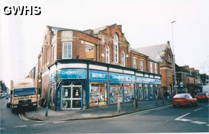 24-043 Moonlit Chemist in 2014 - old Chas moore's music shop Blaby Road South Wigston