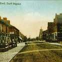 34-321 An early postcard of South Wigston cannot see the Ritz Cinema and the coop just out of view where the cobbles go in on the left hand side of the pic