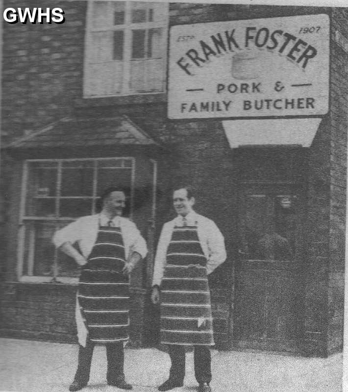 21-020 Frank Foster Butchers shop 1970 prior to demolition Frank Foster left and Walter Vann right