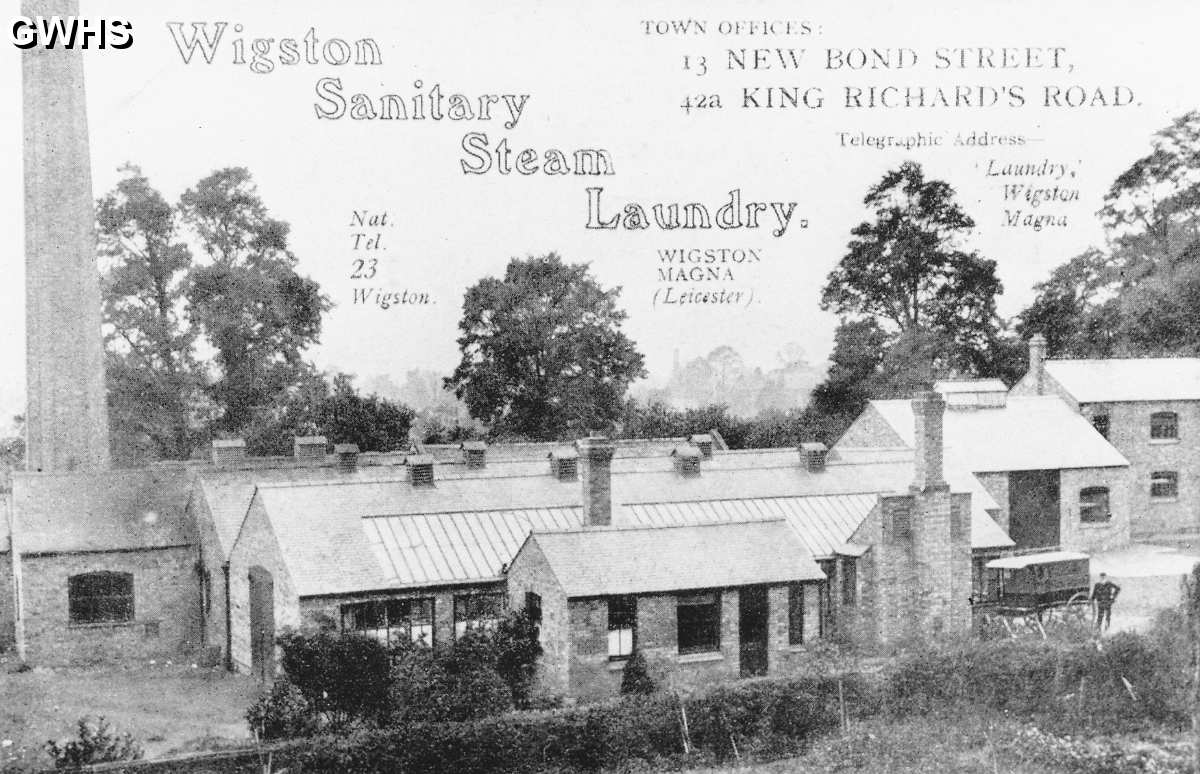 8-58b Wigston Sanitary Steam Laundry Bull Head Street Wigston Magna