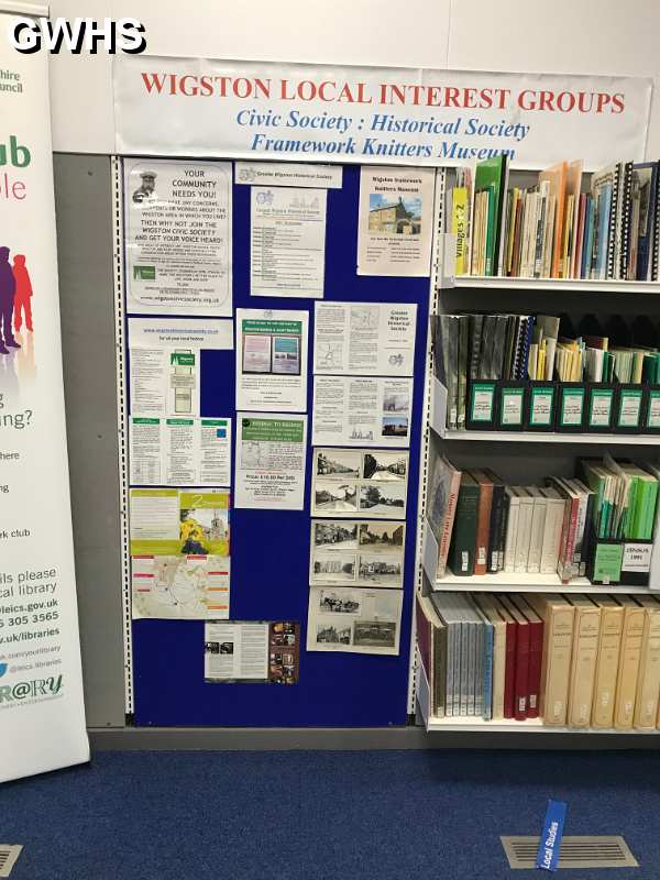 33-237 Notice Board at Bull Head Street Library Wigston Library 2017