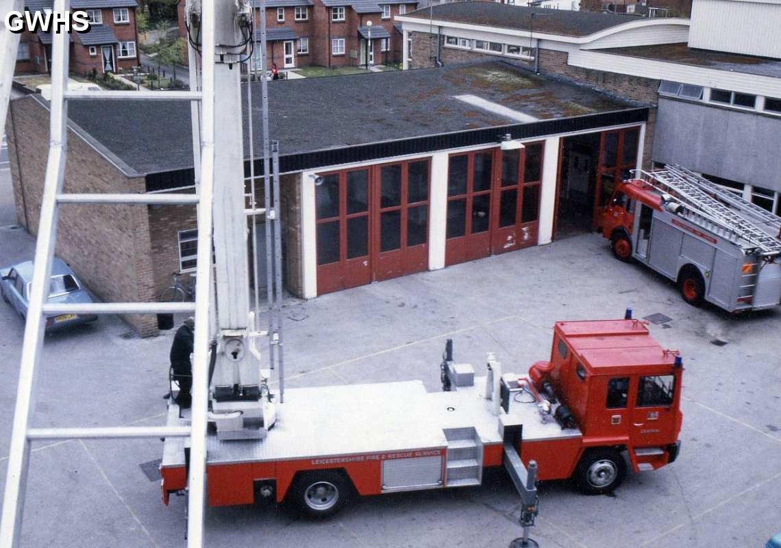 33-725 Rear of Wigston Fire Station on Bull Head Street 1986
