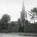 33-601 All Saint's Church Wigston Magna c 1930 taken from Bushloe End