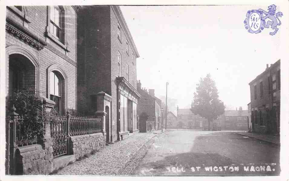 8-39 Bell St Wigston Magna looking towards the Bank - note the causeway cobbles