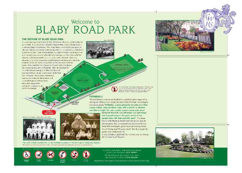 22-490 Blaby Road Park Notice Board South Wigston 1990's