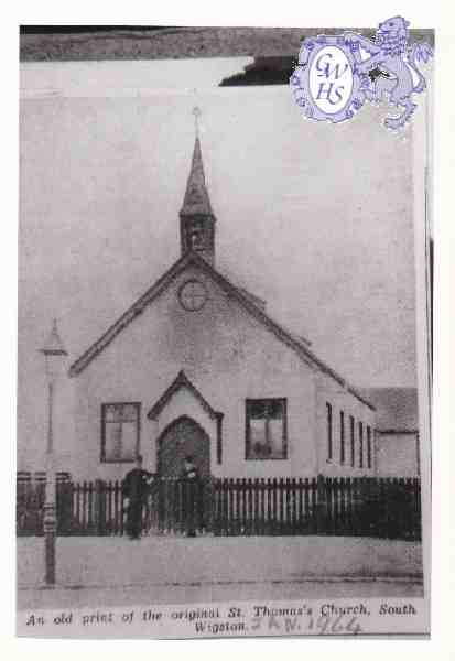 7-24 An old print of the original St Thomas' Church South Wigston