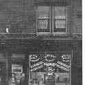 22-122 Fitchett's shop in Blaby Road circa 1924 Mrs Fitchett and her daughter Marjorie in front of shop 