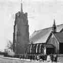 30-726 St Thomas church with the original Tin Tabernacle that was used before the church was built