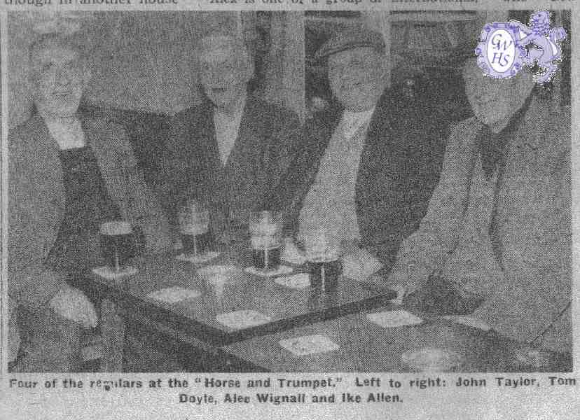 21-003 John Taylor - Tom Doyle - Alec Wignall - Ike Allen Regulars at the Horse & Trumpet 1960's