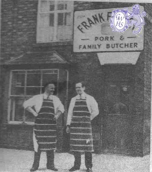 21-020 Frank Foster Butchers shop 1970 prior to demolition Frank Foster left and Walter Vann right