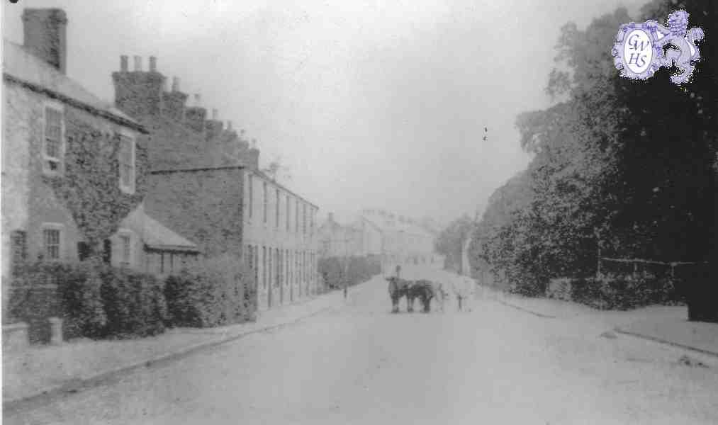 23-004 Bull Head Street looking south - low building on left is Framework Knitting workshop c 1900  Wigston Magna