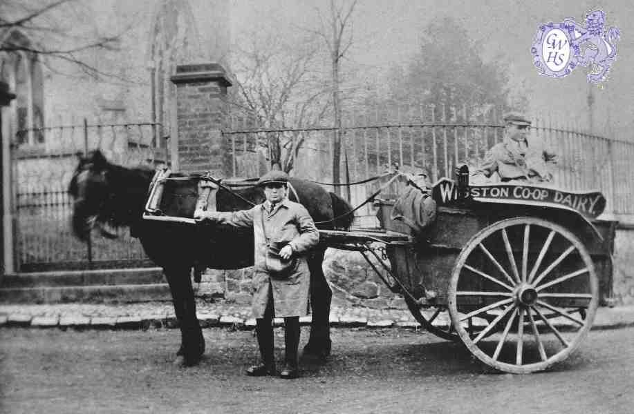 8-254a Wigston Co-op Society Dray in Bushloe End Wigston Magna circa 1923