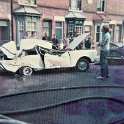 34-764 Clifford Street South Wigston 1973 - Military Vehicle from Parade has an accident