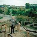 33-757 Walter Woodward on the path leading to the top of the old disused railway bank South Wigston. c 1990's
