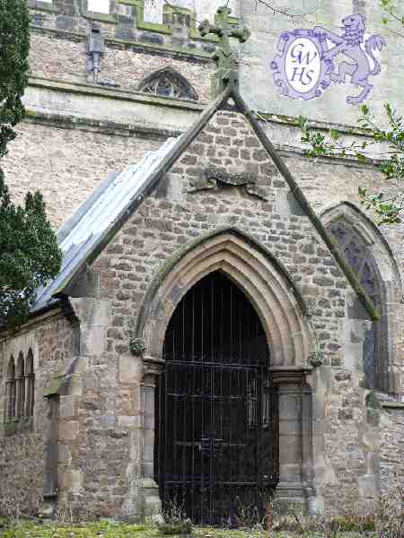 19-092 North door of All Saint's Church  Moat Street Wigston Magna Feb 2012