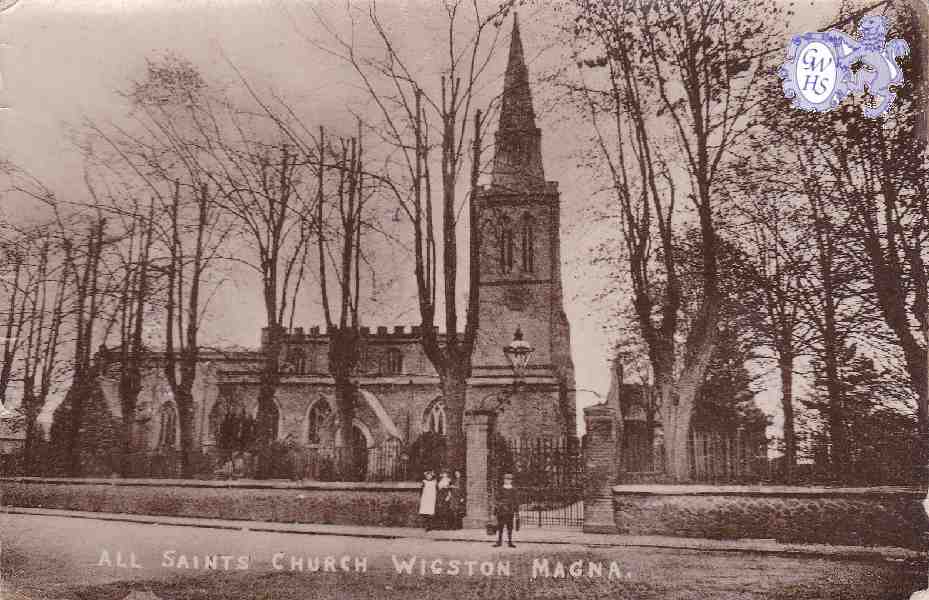 30-222 All Saints Church Wigston Magna circa 1910