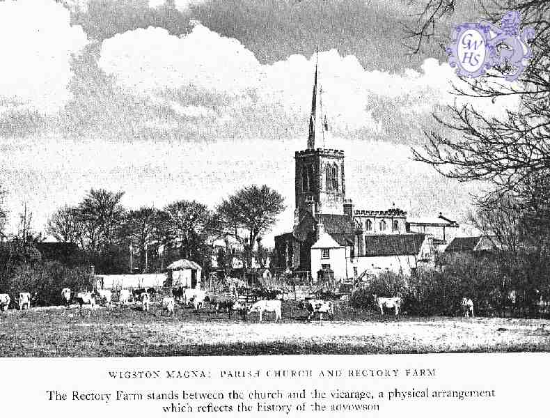 30-989 All Saints Church and Rectory Farm Wigston Magna - Front piece of Midland Peasant 1957
