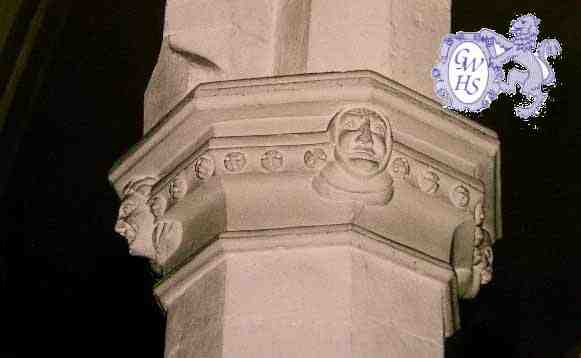 5-22 Column Head at All Saints Wigston Magna showing 'ballflowers'