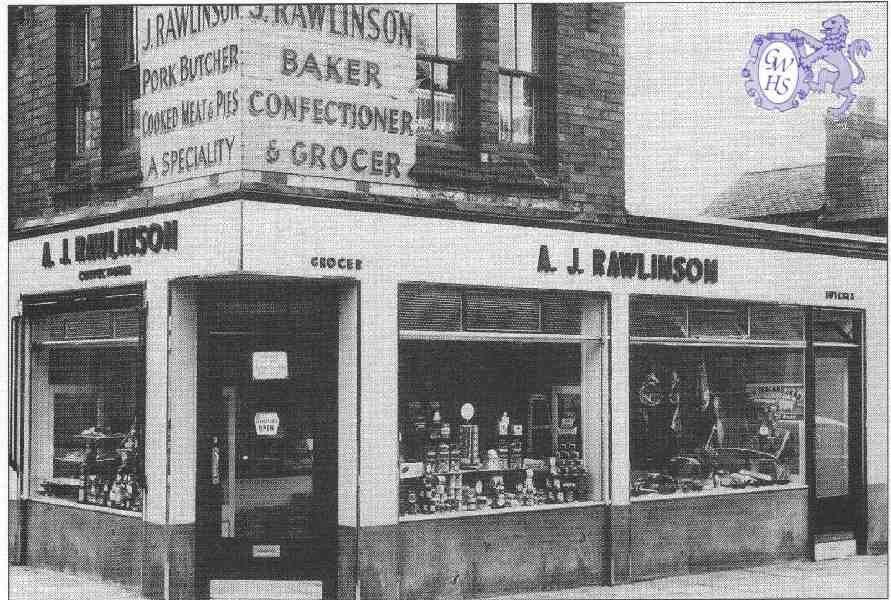 22-201 Rawlinson's Grocery & Butchers Shop circa 1960 corner Countesthorpe Road and Blaby Road South Wigston