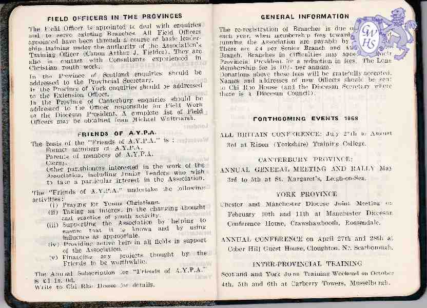 26-125 AYPA 1968 Copy of Diary Pages