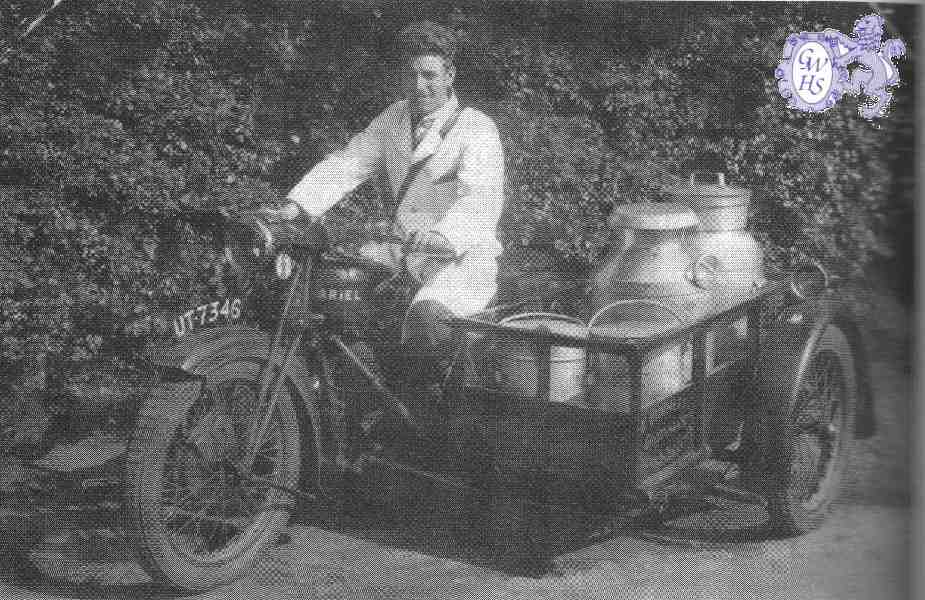 22-398 Mr Burnett of Sutton Elms making his milk deliveries 1930's
