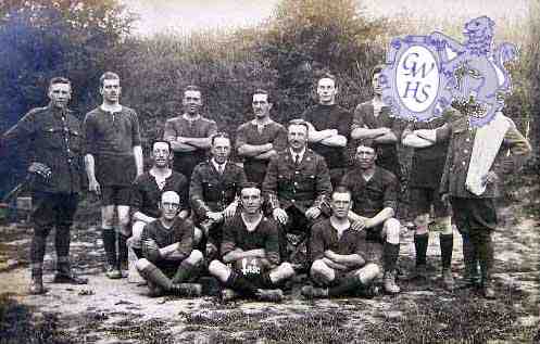 3-30 Army football team with Les Forryan back 3rd from left 1914-18