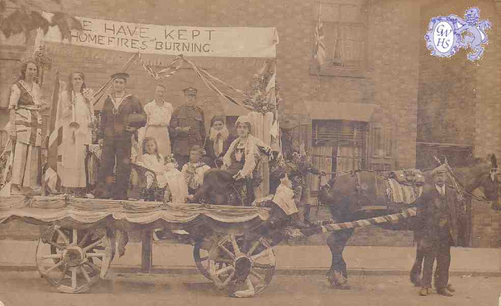 9-137 Float in Peace Celebrations 1919  Wigston Magna