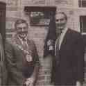 22-560 Peter Clowes - John Royce - Timothy Brooks - Duncan Lucas at plaque unveilling at FWK Museum Wigston 1990