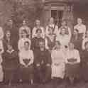 9-48 Ted Hurst and class at rear of The Manse Long Street Wigston Magna