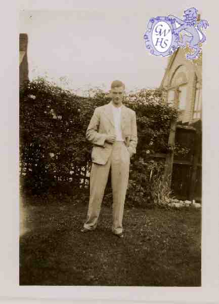 23-617 Douglas Hart in the garden of the Queen's Head, possibly late 1930's-early 40's