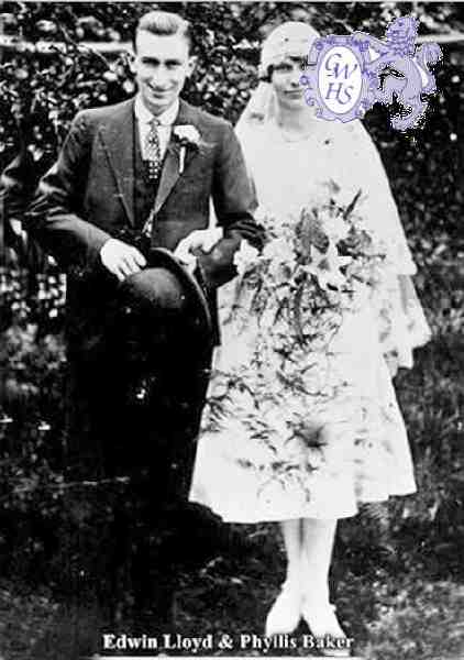 30-838 1930s photo of Edwyn Lloyd and Phyllis Baker who were married at All Saints Church