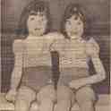 23-817 Madeleine and Stephanie Walker at Wigston Swimming Baths 1968