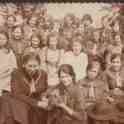 25-006 1st Wigston Guides with Captain May Garnley and her dog  Wigston Magna c 1921