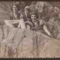 25-014 1st Wigston Guides Ruth Sibson Lilly Webb & Dorothy Thornton in Woolacombe 1933 