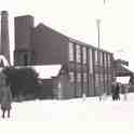 8-127 1930 School Building  with Wall Paper factory chimney Frederick Street Wigston Magna