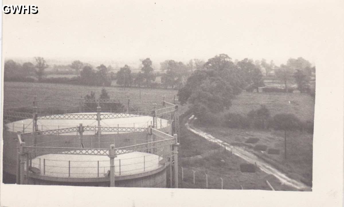 30-215 Wigston Gas Works October 1966 view of the Gas Holders now supplied on a branch from the trunk pipeline